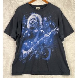 Vintage Grateful Dead Jerry Garcia XL Liquid Blue T Shirt 90s Graphic Tee Stars